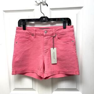 Just USA Pink Jean Shorts, Cuffed, Cotton Stretch, Women's Size 27 or 4, NWT